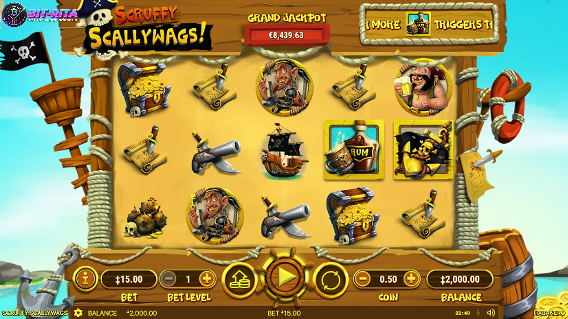 Scruffy Scallywags: Kekacauan Bajak Laut dan Hujan Jackpot